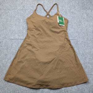 Halara Softlyzero Plush Athletic Dress Women Small Brown Lined Athleisure Tennis